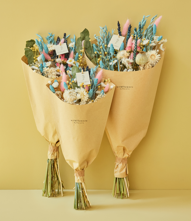 Field bouquet of dried flowers "Summer Blue"