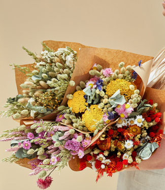 Wild Flowers Groot handgebonden Classic Bouquet droogbloemen