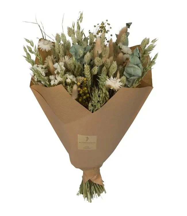 Groot handgebonden Classic Bouquet droogbloemen - in 4 verschillende kleuren