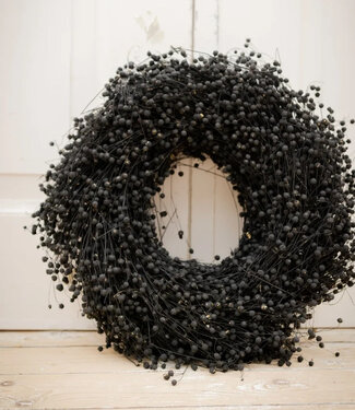 Black flax wreath Ø 35 centimeters
