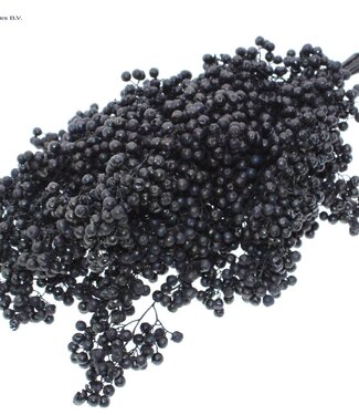 QC Black dried pepper berries with glitter | Packed per piece | Per 5 pieces