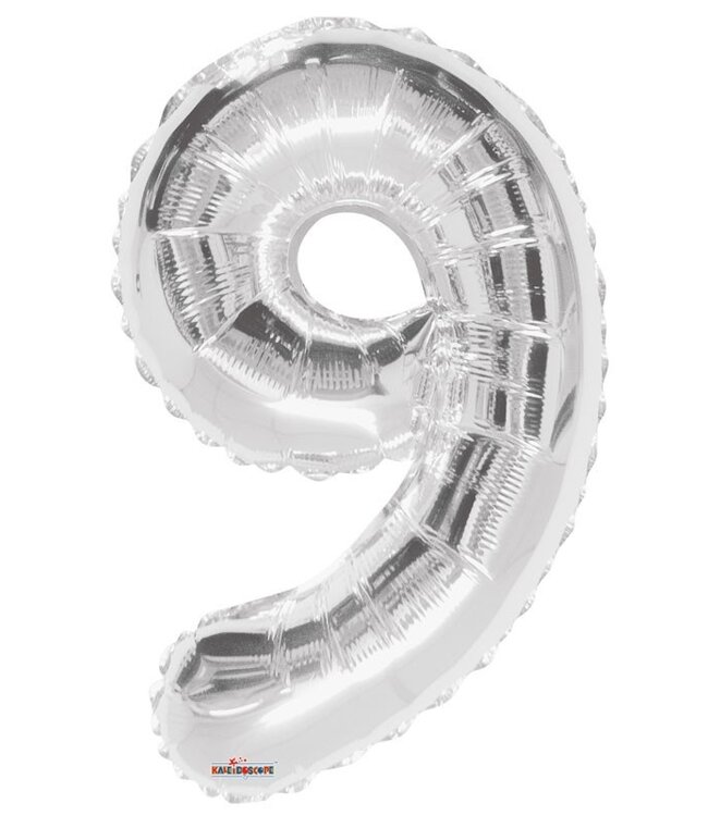 Ballon kaléidoscope argenté en papier d'aluminium figure 9 | Hauteur 85 centimètres | Commande par ballon