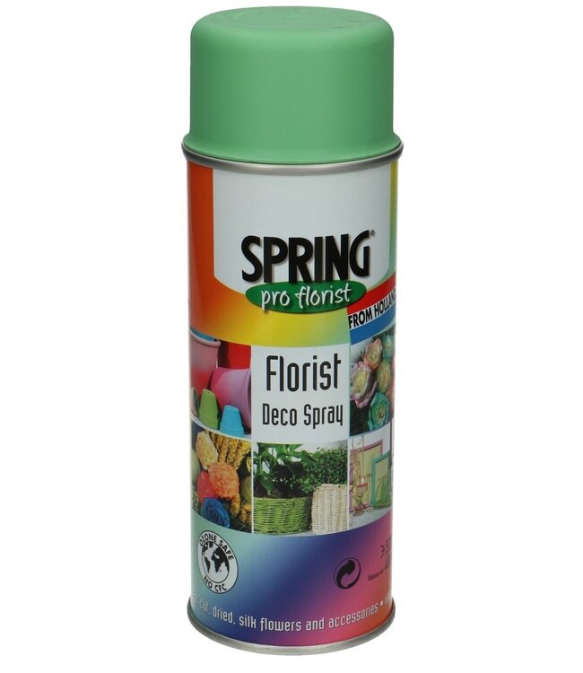 Light green spray paint | Contents 400 millilitres | Spring Pro Florist deco spray | Can be ordered per spray can