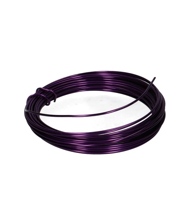 Lilac-coloured aluminium wire | Diameter 2 millimetres | Length 12 metres | Weight 100 grams | Ordered by piece