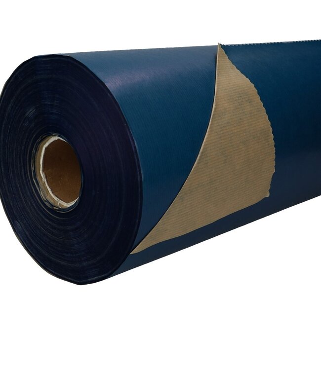 Rol middenblauw papier | Breedte 60 centimeter | 50 gram/m² | Gewicht rol 12 kilogram | Per rol te bestellen