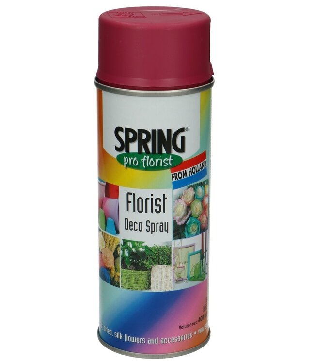 Peinture aérosol rose foncé | Contenu 400 millilitres | Spring Pro Florist deco spray | Peut être commandé par bombe aérosol