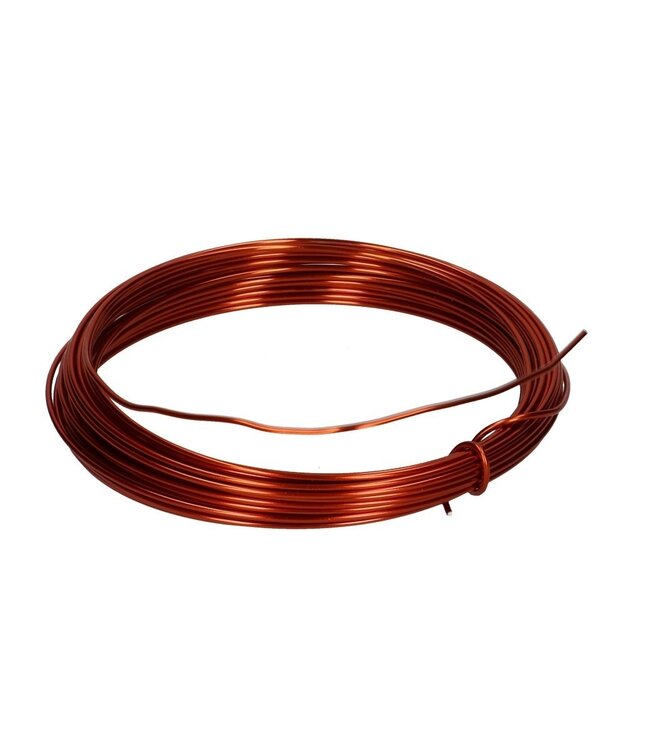 Orange aluminium wire | Diameter 2 millimetres | Length 12 metres | Weight 100 grams | Can be ordered individually