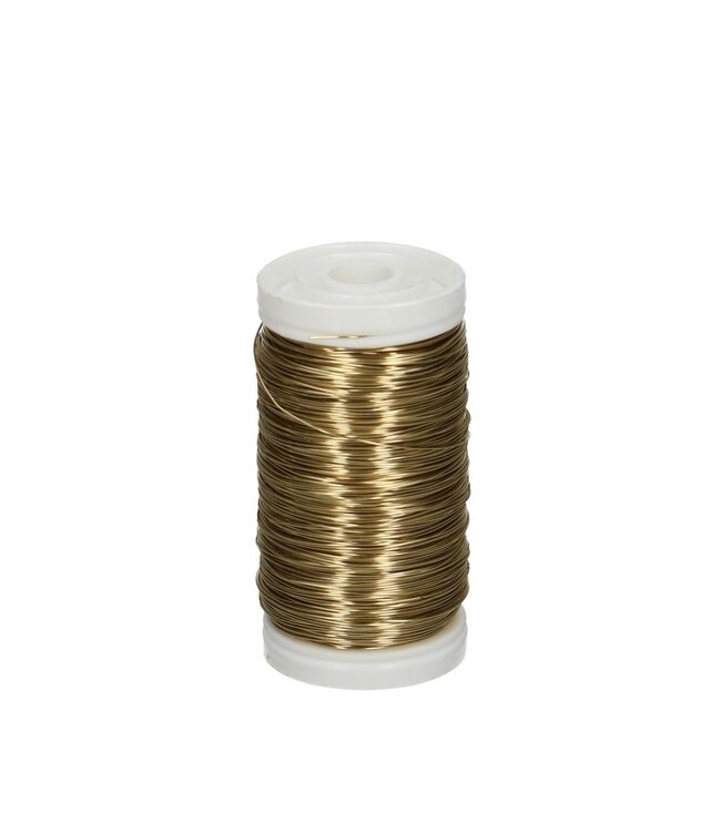 Metallic wire gold-coloured | Thickness 0.3 millimetres | Weight 100 grams | Ordered by piece