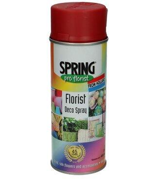 4A Peinture aérosol rouge foncé | Capacité 400 millilitres | Spring Pro Florist deco spray | Par bombe aérosol