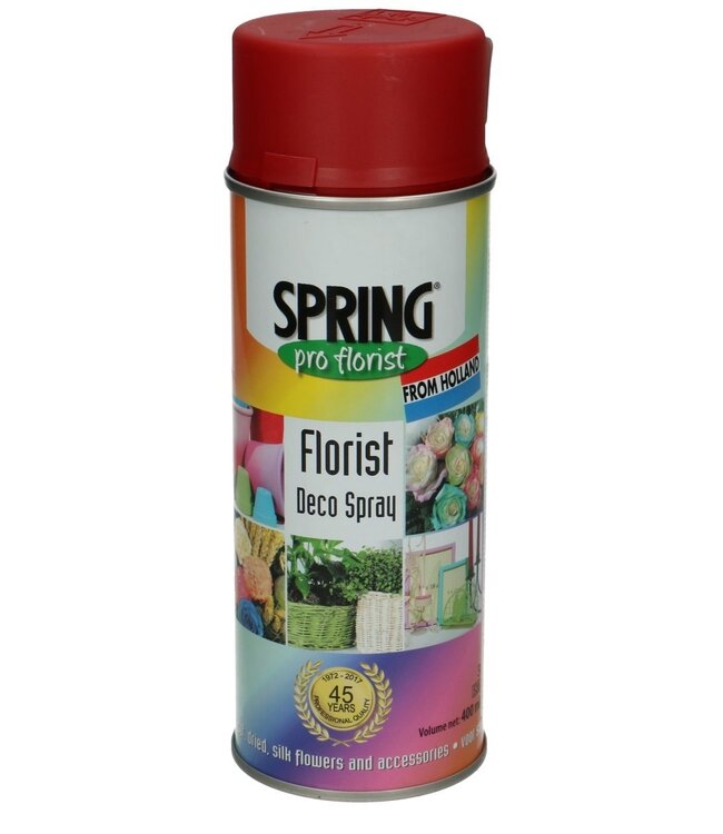 Peinture aérosol rouge foncé | Contenu 400 millilitres | Spring Pro Florist deco spray | Peut être commandé par bombe aérosol