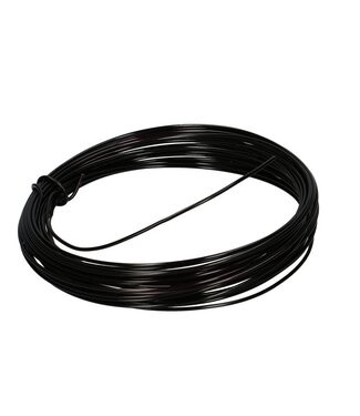 4A Black aluminium wire | Diameter 2 millimetres | Length 12 metres | Weight 100 grams | Per piece