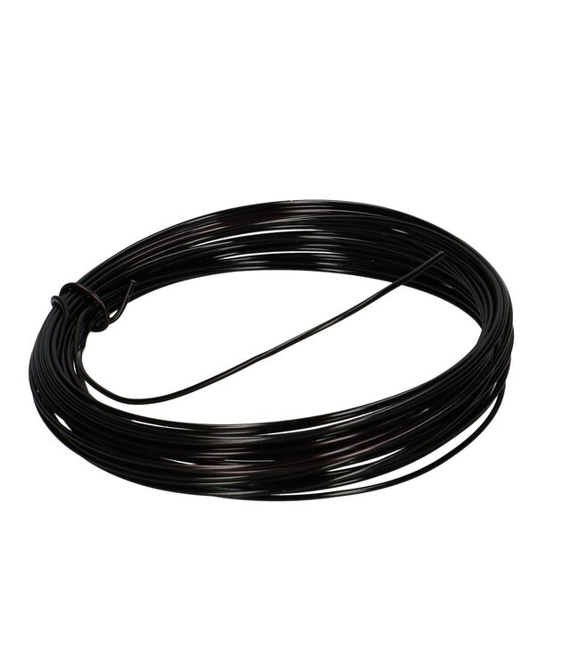 Black aluminium wire | Diameter 2 millimetres | Length 12 metres | Weight 100 grams | Can be ordered individually