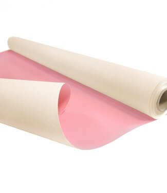 4A Rouleau de papier rose blanc Duo | Largeur 80 centimètres | Longueur 40 mètres | Poids de la feuille 60 grammes | Par pièce