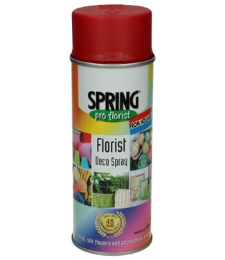 4A Peinture aérosol rouge | Capacité 400 millilitres | Spring Pro Florist deco spray | Par bombe aérosol