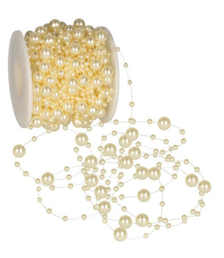 4A Champagne-coloured pearl garland wire | Min. diameter 3 millimetres max. diameter 8 millimetres | Length 15 metres | Per piece