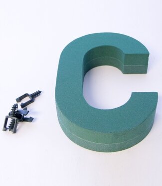 4A Green Oasis floral foam letter C | Height 31 centimetres | Per piece