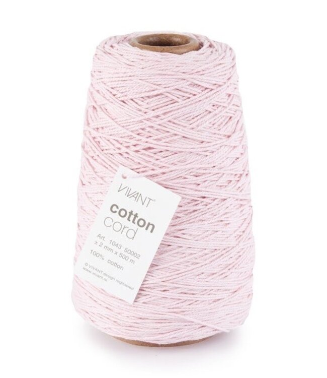 Light pink cotton thread | Thickness 2 millimetres | Length 500 metres | Ordered by piece