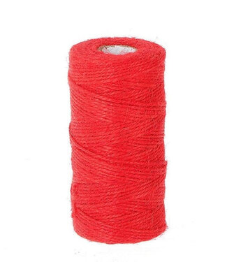 4A Red jute wire cord | Diameter 2 millimetres | Length 100 metres | Each