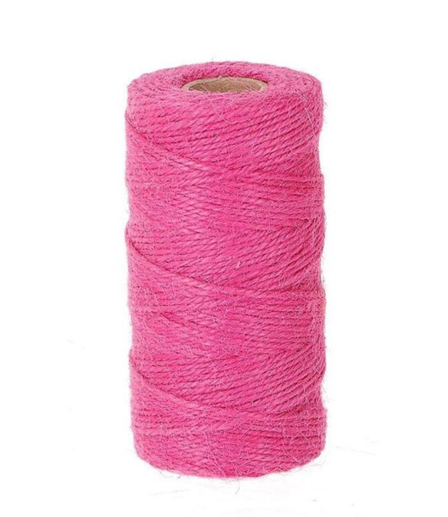 Dark pink jute wire cord | Diameter 2 millimetres | Length 100 metres | Ordered by piece