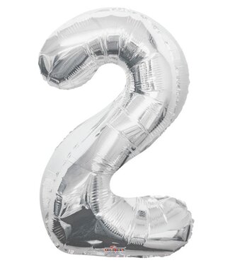 4A Silver foil balloon figure 2 | Height 85 centimetres | Per piece