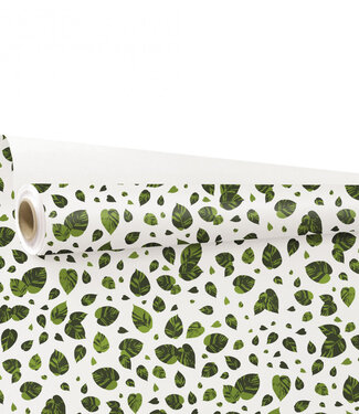 4A Eco roll white green paper Lina | Width 80 centimetres | Length 25 metres | Per piece