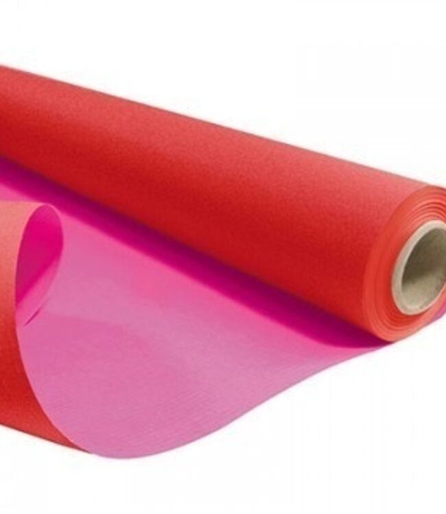 Rouleau de papier rose rouge Duo | Largeur 80 centimètres | Longueur 40 mètres | Poids de la feuille 60 grammes | Commande par rouleau