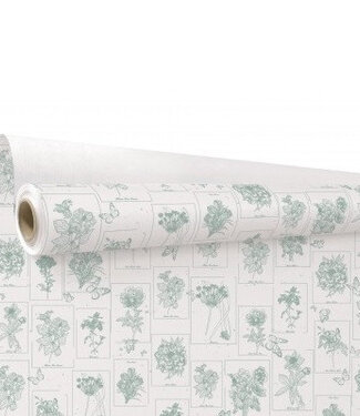 4A Roll green white paper Curiosity | Width 80 centimetres | Length 40 metres | Per piece