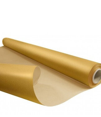 4A Rol goudkleurig papier | Breedte 80 centimeter | Lengte 50 meter | 50 gram/m² | Per stuk