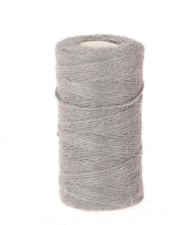 Grey jute wire cord | Diameter 2 millimetres | Length 100 metres | Ordered by piece