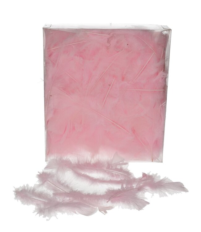 Pink turkey feathers | Weight 45 grams | Per pack to order