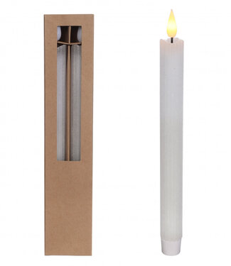 4A LED pencil candles white | Diameter 2.1 centimetres | Height 25 centimetres | Excluding AAA batteries | Each x 2