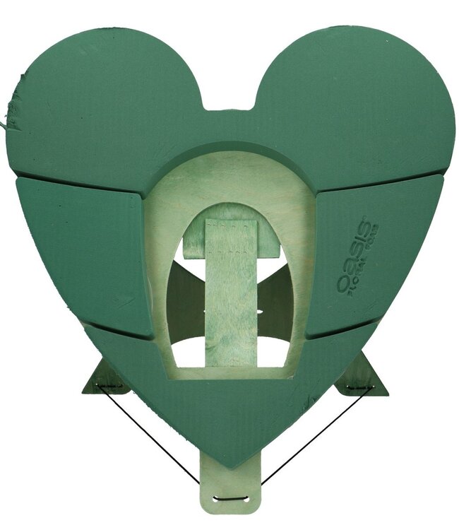 Green Oasis biodegradable floral foam Bioline urn heart | Size 60 x 60 x 5.5 centimetres | Order by piece