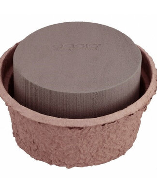 4A Brown Oasis biodegradable floral foam Biolit bowl | Diameter 18 centimetres | Height 10 centimetres | Per 2 pieces