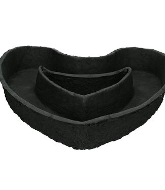 4A Black Oasis biodegradable floral foam Biolit heart | Size 34 x 36 x 6.5 centimetres | Per piece