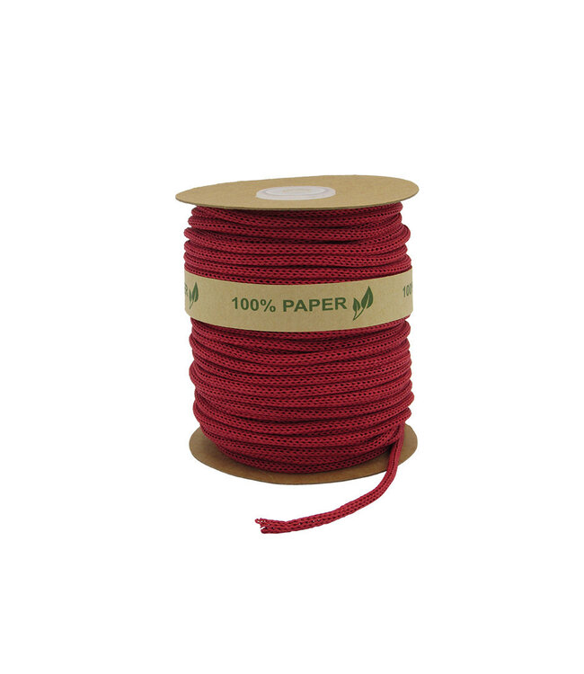 Wire paper cord red | Thickness 4 millimetres | Length 50 metres | Ordered by piece