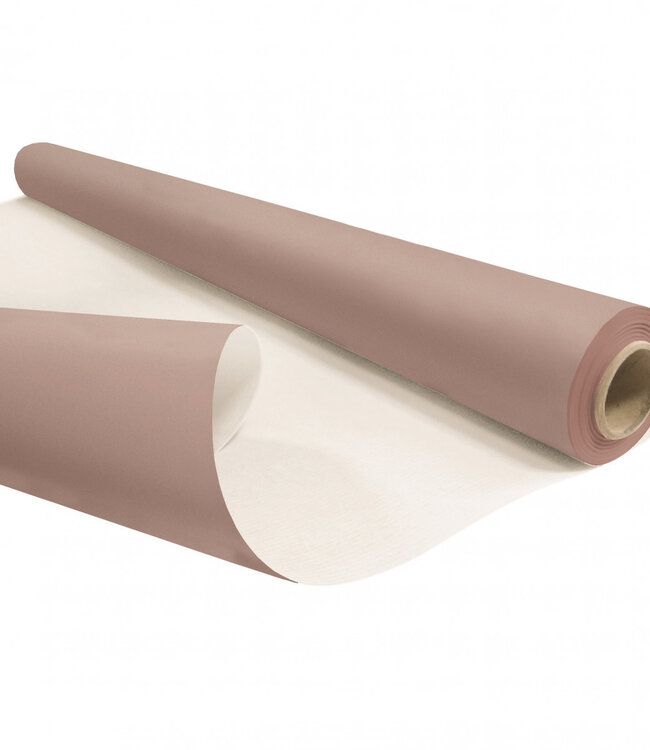 Eco waterbestendige rol bruin wit papier | Breedte 80 centimeter | Lengte 25 meter | Per rol te bestellen