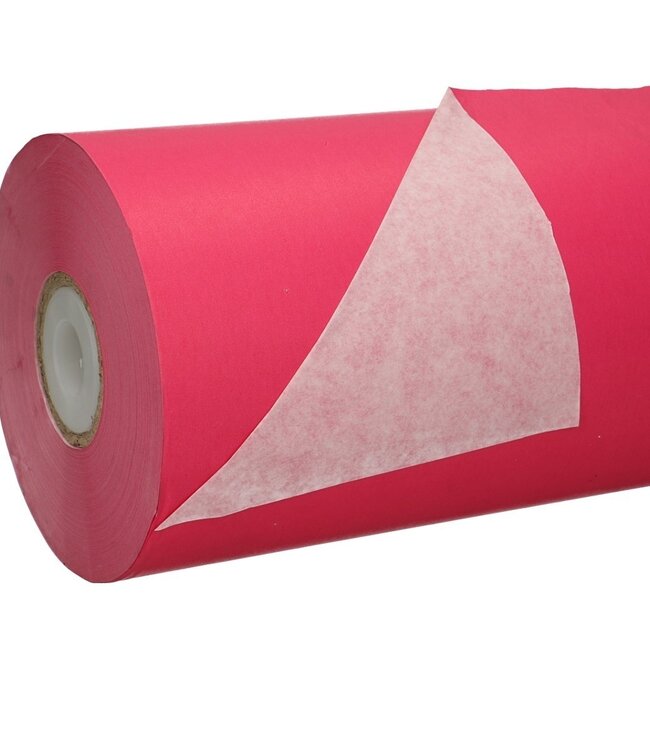 Rouleau de papier fuchsia | Largeur 75 centimètres | Poids de la feuille 40 grammes | Poids du rouleau 10 kilogrammes | Commande par rouleau