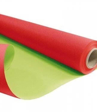 4A Rol rood groen papier Duo | Breedte 80 centimeter | Lengte 40 meter | 60 gram/m² | Per stuk