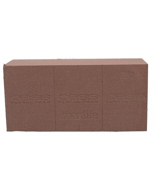 4A Brown Oasis biodegradable floral foam floral brick | Size 23 x 11 x 8 centimetres | Per 20 pieces