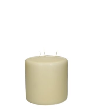 4A Ivory white pillar candle with 3 wicks | Diameter 15 centimetres | Height 15 centimetres | Per 2 pieces