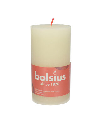 4A Cream-coloured rustic Bolsius block candle | Diameter 7 centimetres | Height 13 centimetres | Per 4 pieces