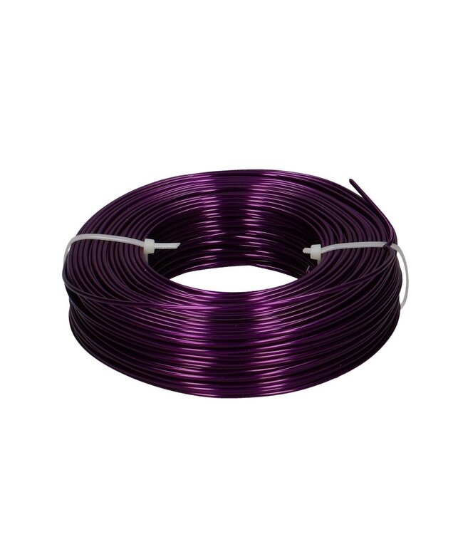 Purple aluminium wire | Diameter 2 millimetres | Length 60 metres | Weight 500 grams | Ordered by piece