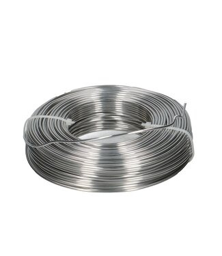 4A Zilverkleurig aluminium draad | Diameter 2 millimeter | Lengte 60 meter | Gewicht 500 gram | Per stuk