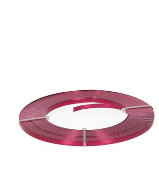 4A Fil d'aluminium plat de couleur fuchsia | Diamètre 5 millimètres | Longueur 10 mètres | Par pièce