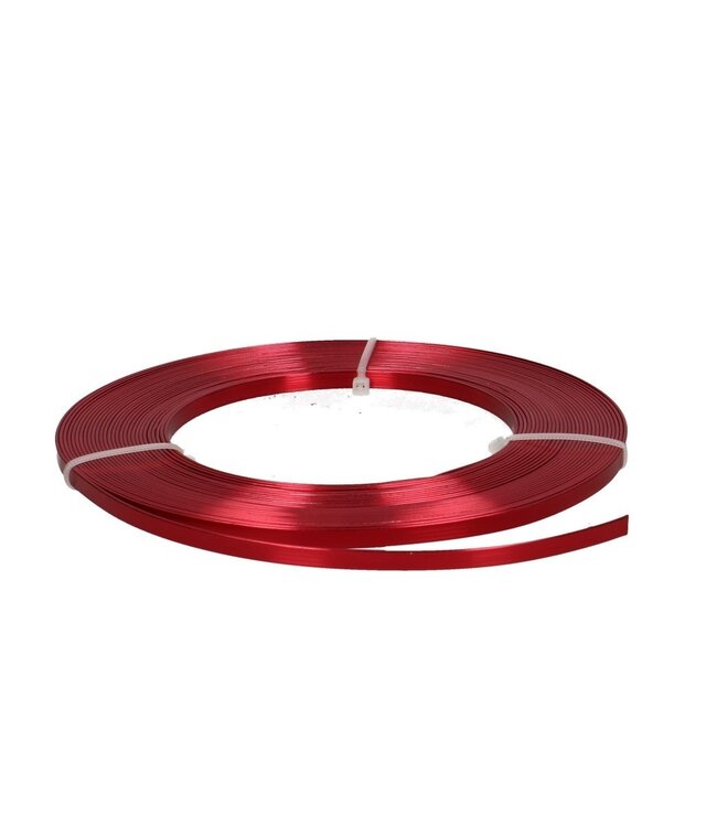 Red aluminium wire flat | Diameter 5 millimetres | Length 10 metres | Ordered by piece