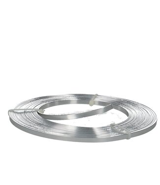 4A Silver-coloured aluminium wire flat | Diameter 5 millimetres | Length 10 metres | Per piece