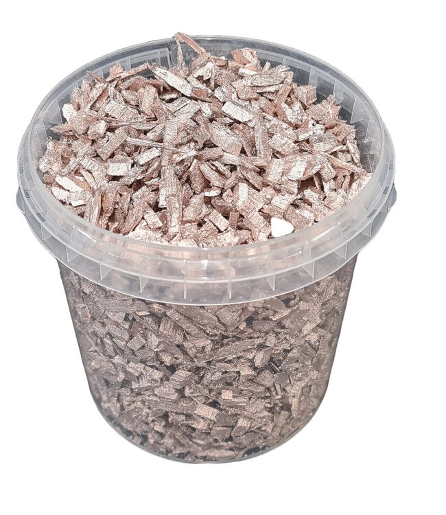 Wood chips champagne-coloured | Bucket capacity 1 litre | Order per 6 buckets