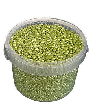 QC Light green terracotta pearls | Bucket capacity 10 litres | Per bucket