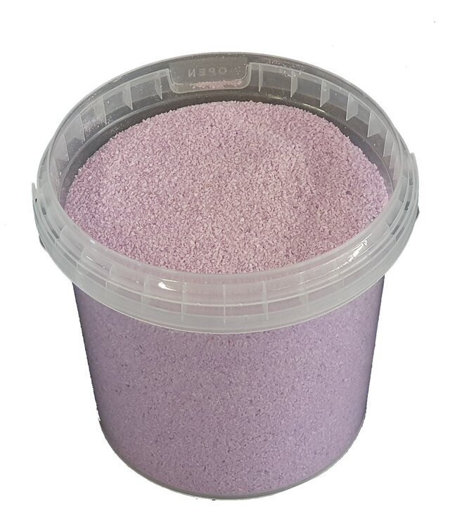 Lilac-coloured quartz sand | Bucket capacity 1 litre | Order per 6 buckets