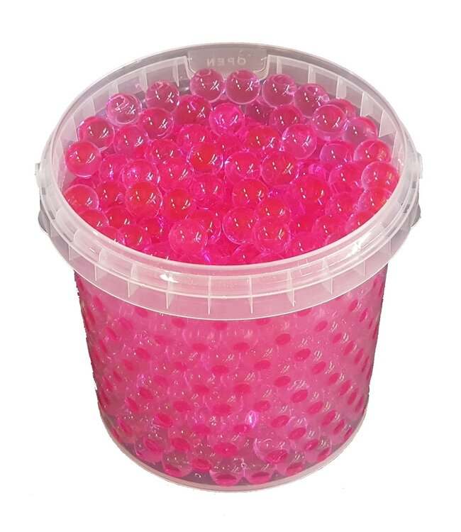 Perles de gel rose - orbeez - perles d'eau | Capacité du seau 1 litre | Commande par 6 seaux